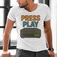 VHS Cassette Retro Analog Nostalgia Theme Premium Men's V-Neck T-Shirt VHS Cassette Retro Analog Nostalgia Theme Premium Men's V-Neck T-Shirt