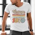 Vintage 1970 Birthday Retro Style 70's Born Nostalgia Outfit Premium Tri-Blend Men's V-Neck T-Shirt
