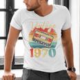 Vintage 1970 Retro Cassette Tape 70s Born Nostalgia Birthday Men's V-Neck T-Shirt