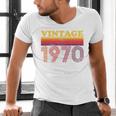 Vintage 1970 Retro Style 70's Born Nostalgia Vibes Birthday Premium Tri-Blend Men's V-Neck T-Shirt