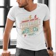Vintage 1980 Retro Badge Decade Nostalgia Graphic Emblem Premium Tri-Blend Men's V-Neck T-Shirt