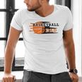 Vintage Proud Basketball Dad Fathers Day Basketball Player Men's V-Neck T-Shirt