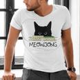 Women's Meowjong Cat Mahjong Chinese Game Cat Mom Dad Men's V-Neck T-Shirt