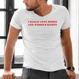 Women's I Really Love Books And Women's Rights Feminist Girls Women Men's V-Neck T-Shirt