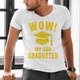 Wow My Son Graduated Mom Dad Of A Senior Graduation Men's V-Neck T-Shirt