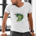 Youth Boy My Lucky Fishing-Shirt Bass Fish Dad Men's V-Neck T-Shirt