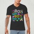 1980s 80's Baby 1990s 90's Made Me Birthday Nostalgia Vibes Men's V-Neck T-Shirt