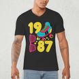 1987 Retro Raised In The 80s Old School Nostalgia Vibes Men's V-Neck T-Shirt