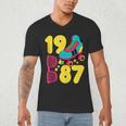 1987 Retro Raised In The 80s Old School Nostalgia Vibes Men's V-Neck T-Shirt 1987 Retro Raised In The 80s Old School Nostalgia Vibes Men's V-Neck T-Shirt