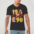 1990 Retro Raised On 90s Music Old School Nostalgia Punk Men's V-Neck T-Shirt