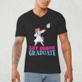 1st Grade Graduation Dabbing Unicorn Lover T-Shirt Kids Men's V-Neck T-Shirt