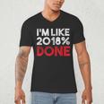 2018 Percent Done Senior Graduation Shirt Men's V-Neck T-Shirt