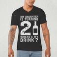 21st Birthday Dad Mom 21 Year Old My Daughter Squad Men's V-Neck T-Shirt