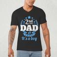 2nd Time Dad It's A Boy Dad Again Second Baby Announce Men's V-Neck T-Shirt