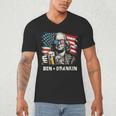4th Of July Franklin Ben Drankin American Dad Men Women Men's V-Neck T-Shirt 4th Of July Franklin Ben Drankin American Dad Men Women Men's V-Neck T-Shirt