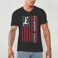 4th Of July US Flag Cheer Dad Shirt For Father's Cheer Men's V-Neck T-Shirt
