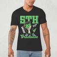 5th Grade Graduate Dinosaur Dab Graduation School Men's V-Neck T-Shirt