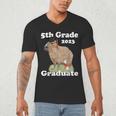 5th Grade Graduation Class Of 2023 Capybara Fifth Graduate Men's V-Neck T-Shirt