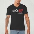67 Pit Crew Six Seven Racing Birthday Race Car For Dad Mom Men's V-Neck T-Shirt