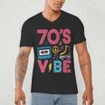 70s Retro Style Roller Skate Cassette Music Nostalgia Men's V-Neck T-Shirt 70s Retro Style Roller Skate Cassette Music Nostalgia Men's V-Neck T-Shirt