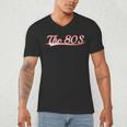 The 80S Eighties Decade Nostalgia Music Vintage Varsity Men's V-Neck T-Shirt