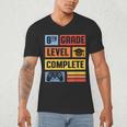 8th Grade Graduation Shirt 2024 Gamer Level Eighth Birthday Men's V-Neck T-Shirt