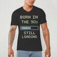 90s Baby Tired Millennial Burnout Nostalgia Parenting Men's V-Neck T-Shirt