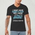 Adoption Announcement Day Dad Heart Small Men's V-Neck T-Shirt