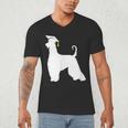 Afghan Hound Graduation Dog Graduate Men Women Kids Men's V-Neck T-Shirt