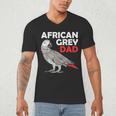 African Grey Parrot Dad Congo Bird Father Men's V-Neck T-Shirt