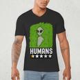 Alien Avoids Humans Sarcastic Introvert Humor Men's V-Neck T-Shirt Alien Avoids Humans Sarcastic Introvert Humor Men's V-Neck T-Shirt