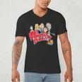 American Dad Show Logo With Family Cartoon Men's V-Neck T-Shirt