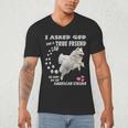 American Eskimo Dog Mom Eskie Dad Art Eskie Lover Quote Men's V-Neck T-Shirt