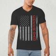American Flag Cheer Dad Vintage Patriotic Father Cheerleader Men's V-Neck T-Shirt