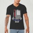 American Flag Go Kart Racing Race Dad Flag Men's V-Neck T-Shirt