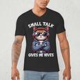 Anti Social Anxiety Mindfulness No Small Talk Introvert Cat Men Women Men's V-Neck T-Shirt
