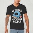 Anti-Social Club Homebody Introvert Hibernate Hermit Shyness Men's V-Neck T-Shirt Anti-Social Club Homebody Introvert Hibernate Hermit Shyness Men's V-Neck T-Shirt