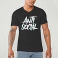 Anti Social Anti Social Club Introvert People Hate Men's V-Neck T-Shirt Anti Social Anti Social Club Introvert People Hate Men's V-Neck T-Shirt
