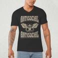 Antisocial Butterfly Quote Socially Selective Introvert Men's V-Neck T-Shirt