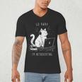 Antisocial Introvert Cat With Coffee On Computer Emo Goth Men's V-Neck T-Shirt Antisocial Introvert Cat With Coffee On Computer Emo Goth Men's V-Neck T-Shirt