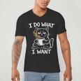 Antisocial Introvert Cat Coffee Sarcastic Attitudes Graphic Men's V-Neck T-Shirt Antisocial Introvert Cat Coffee Sarcastic Attitudes Graphic Men's V-Neck T-Shirt