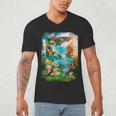 Aqua In The Skies Frutiger Aero Men's V-Neck T-Shirt Aqua In The Skies Frutiger Aero Men's V-Neck T-Shirt