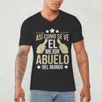 Así Como Se Ve El Mejor Abuelo Del Mundo Grandfather Dad Men's V-Neck T-Shirt