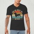 Ask Me About My Weiner Dachshund Dad Men's V-Neck T-Shirt