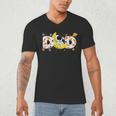 Astronaut Dad Space Birthday Planets Party Matching Family Men's V-Neck T-Shirt