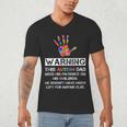 Autism Awareness Warning This Autism Dad T-Shirt Men's V-Neck T-Shirt