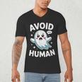 Avoid Humans Cute Kawaii Pastel Ghost Introvert Saying Men's V-Neck T-Shirt Avoid Humans Cute Kawaii Pastel Ghost Introvert Saying Men's V-Neck T-Shirt