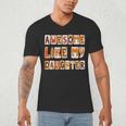 Awesome Like My Daughter For Men Dad Fathers Day Men's V-Neck T-Shirt