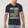 Awesome Like My Daughters Men Fathers Day Dad Men's V-Neck T-Shirt