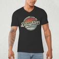 Awesome Like My Daughters Vintage Dad Quote Father Day Men's V-Neck T-Shirt